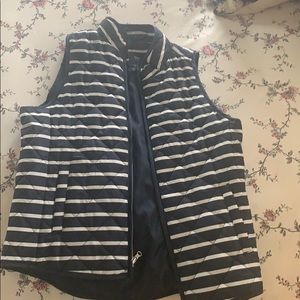 Gap size medium blue and white stripped vest